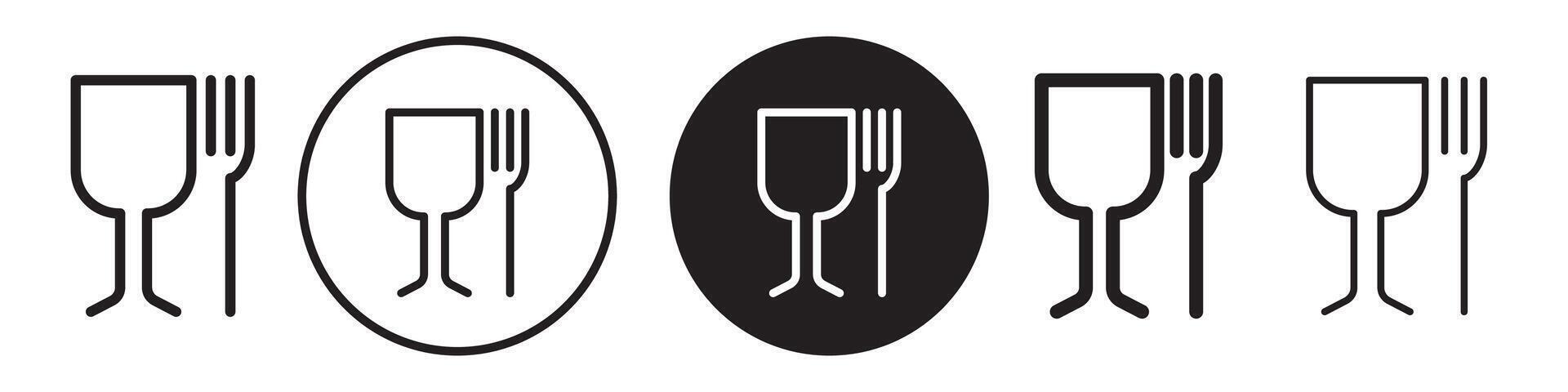 Food Safe mark Icon set collection for web vector