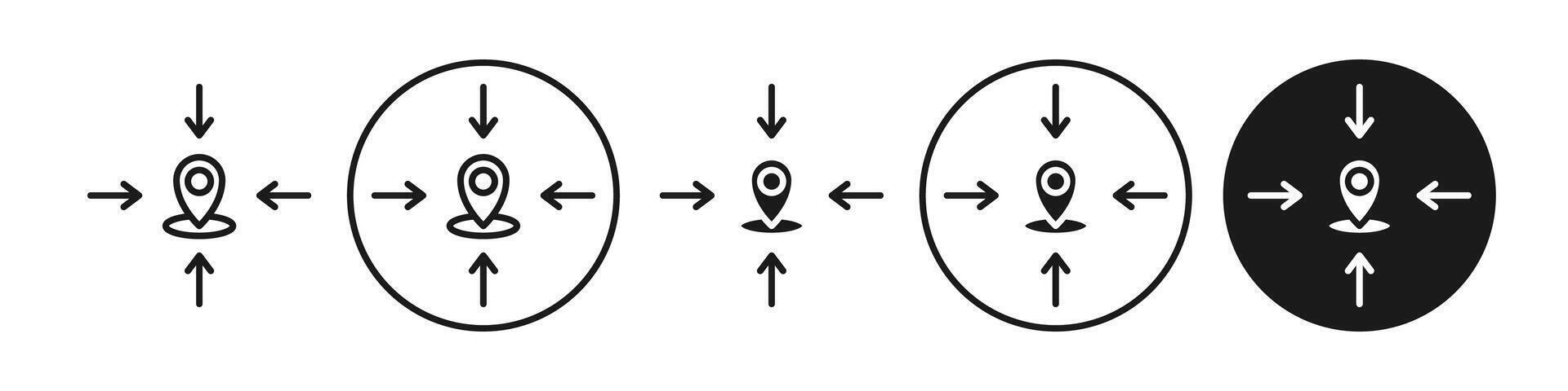 Meeting point icon set collection for web vector