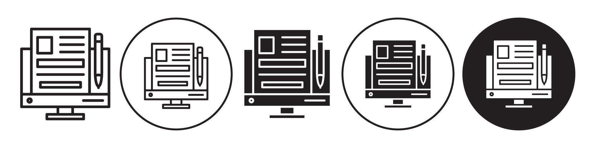 Blog Icon set collection for web vector