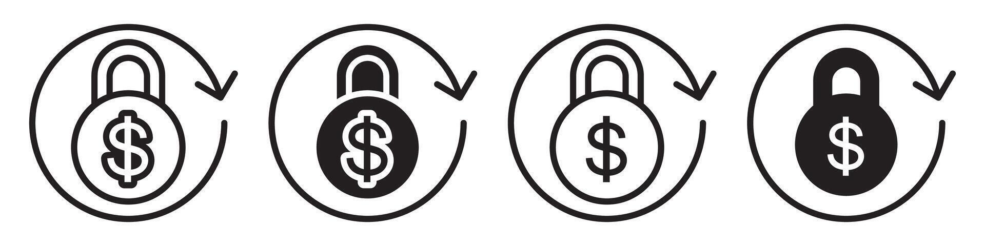 Fixed Income Icon set collection for web vector