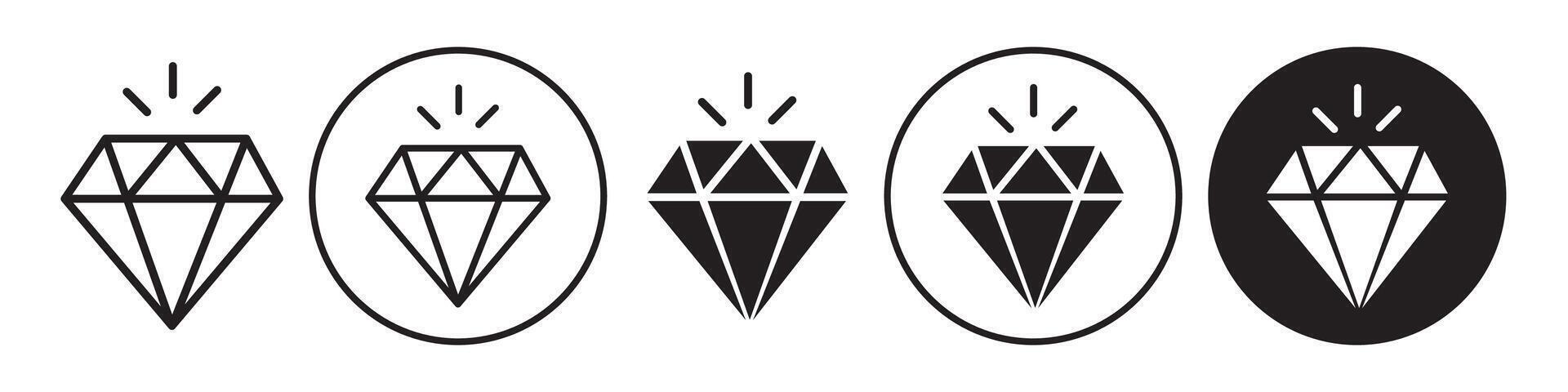 Diamond Icon set collection for web vector