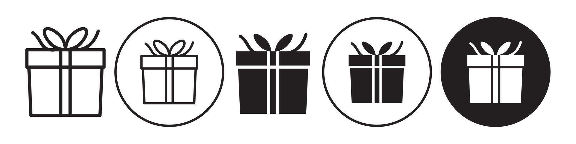 Gift Box Icon set collection for web vector