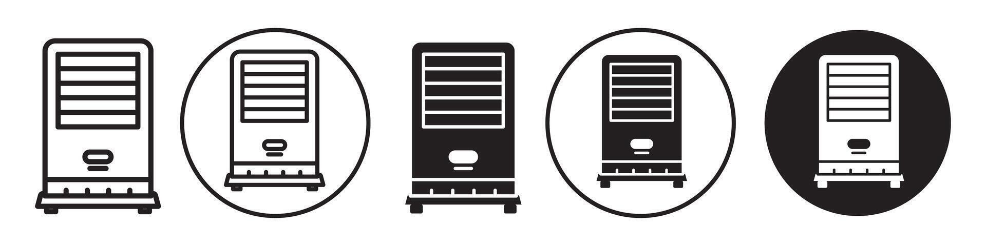 Evaporative Cooler Icon set collection for web vector