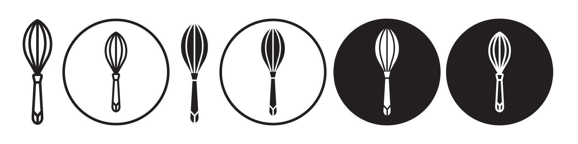 Egg beater Icon set collection for web vector