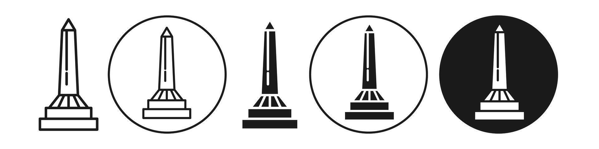 obelisk icon set collection for web vector