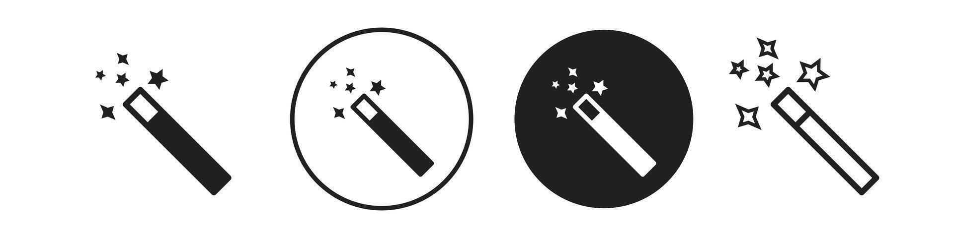 Magic wand icon set collection for web vector