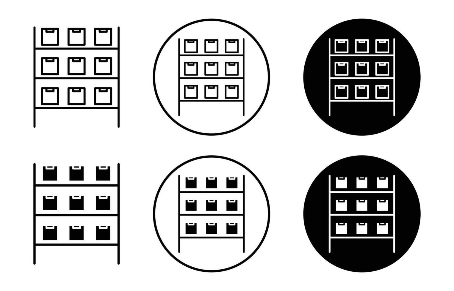 Storage Rack icon Outline flat Icon vector