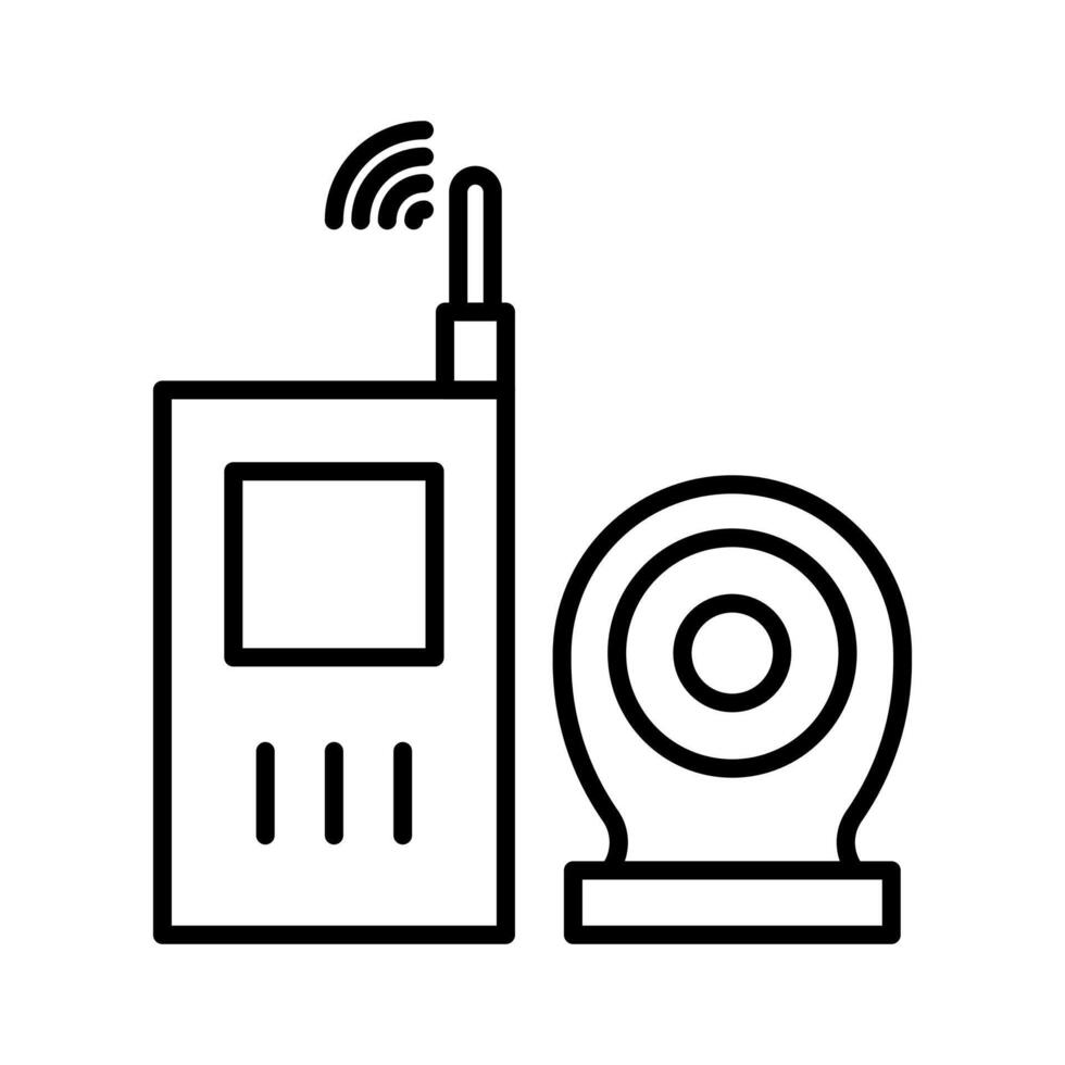 Baby monitor logo collection set vector