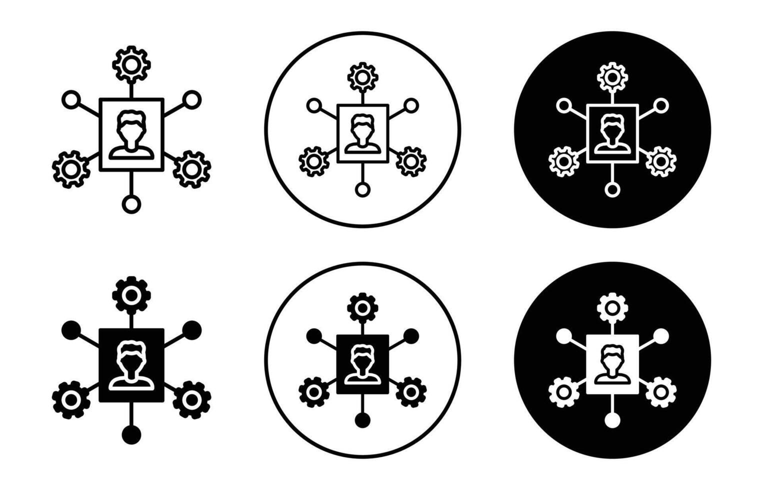 Skills set icon Outline flat Icon vector