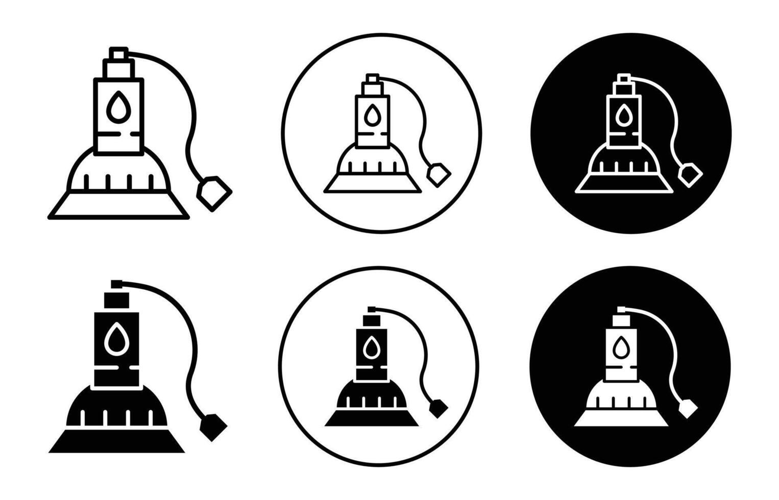 sump pump icon Outline flat Icon vector