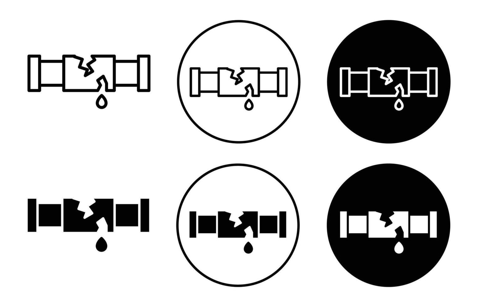 Broken pipe icon vector