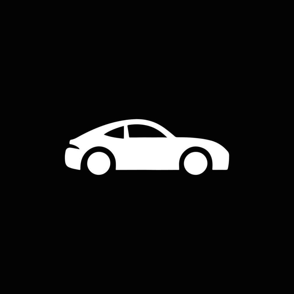 car art silhouette logo design black and white vector