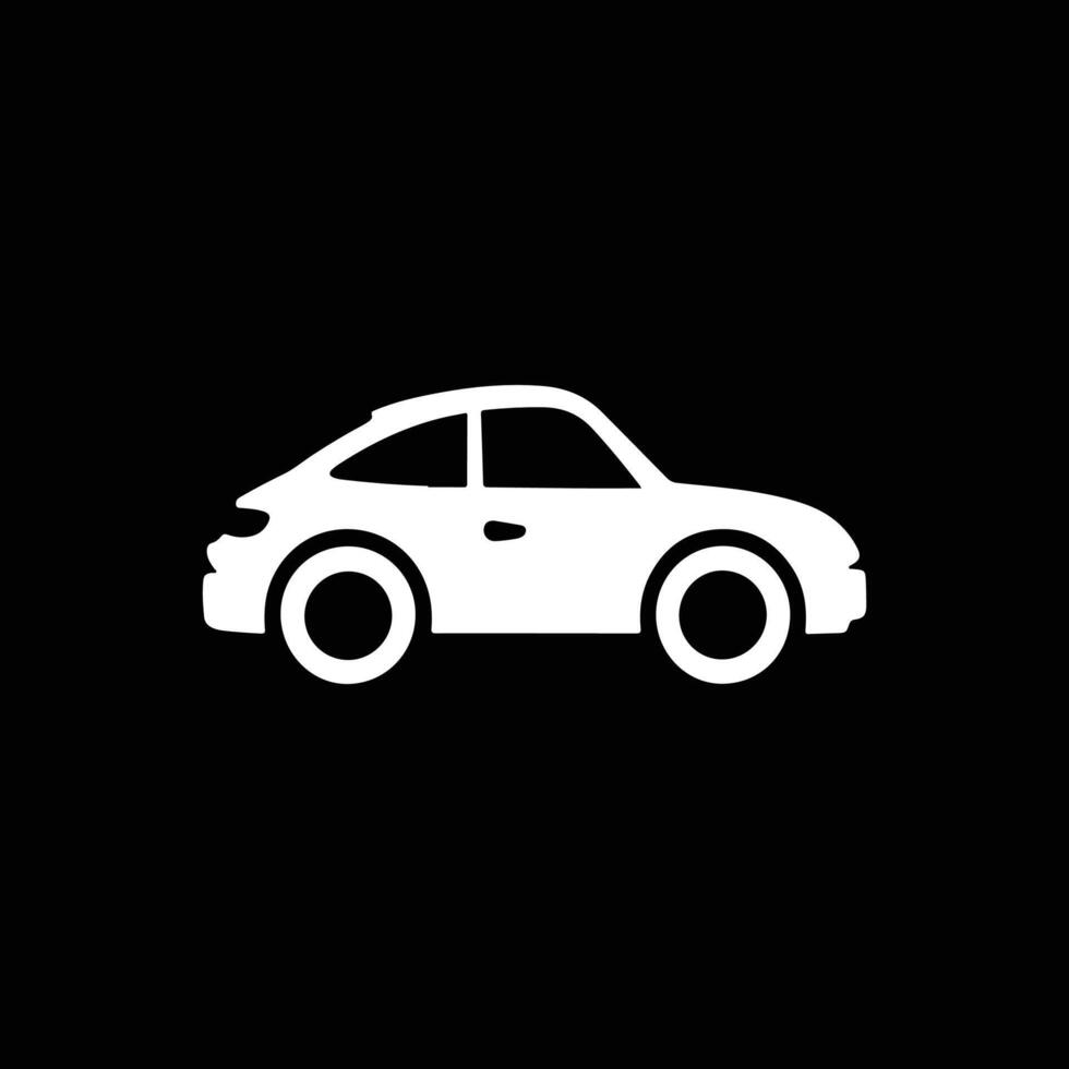 car art silhouette logo design black and white vector