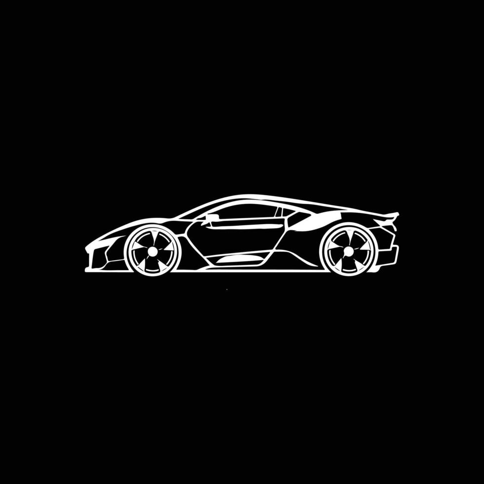 car art silhouette logo design black and white 47420605 Vector Art at