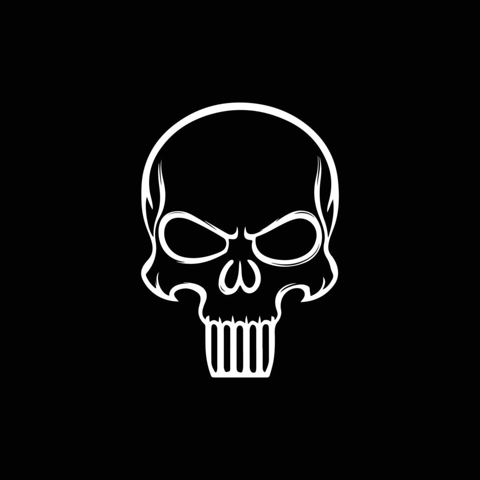 skull illustration design style vector