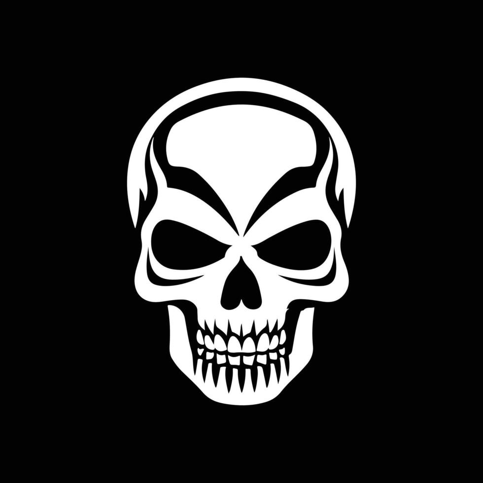 skull illustration design style vector