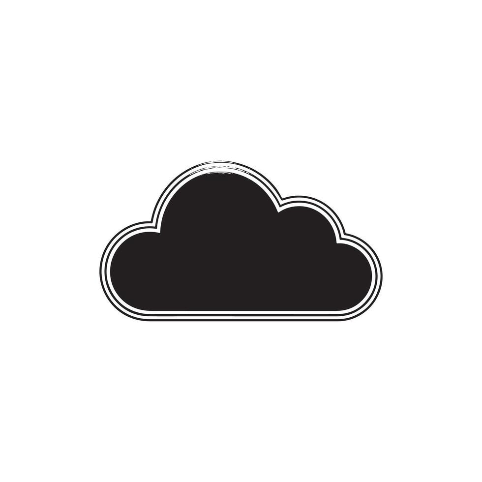 cloud logo silhouette icon design vector