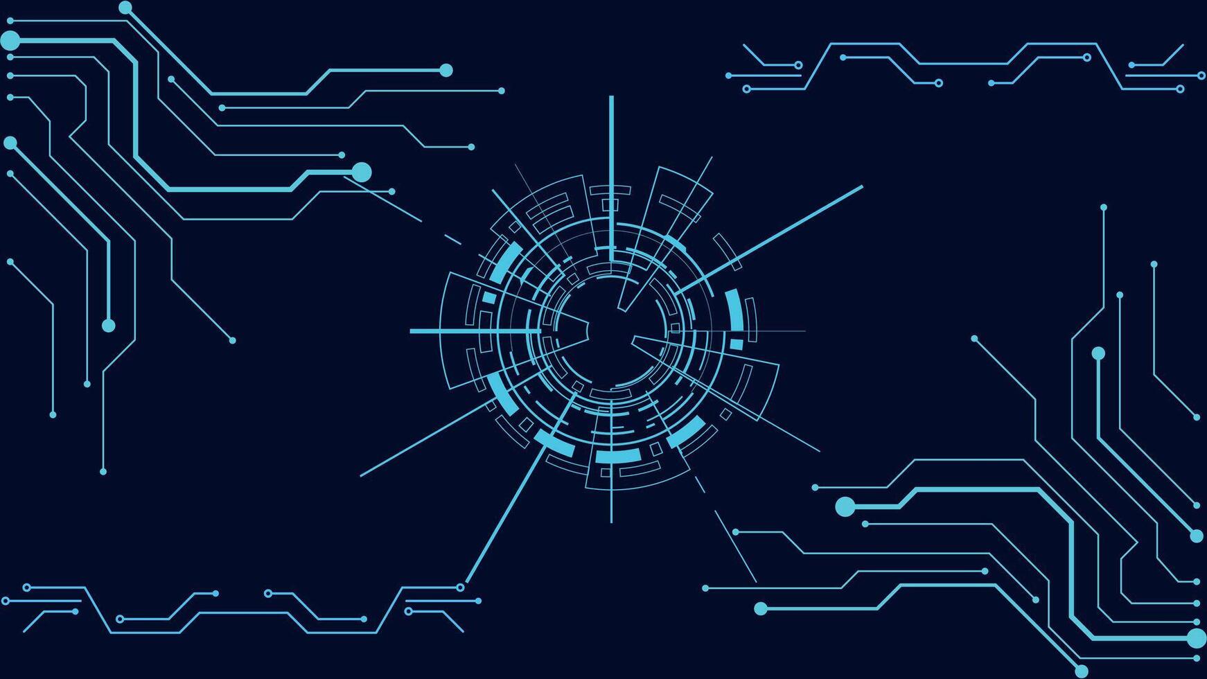 Artificial intelligence, cyber-circuits, future technology concepts vector