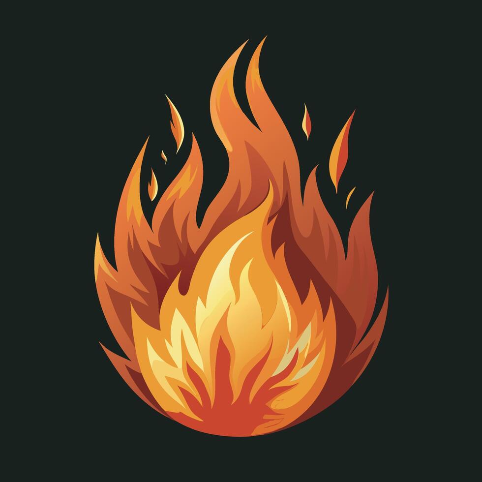 Fire effect on black background1 vector