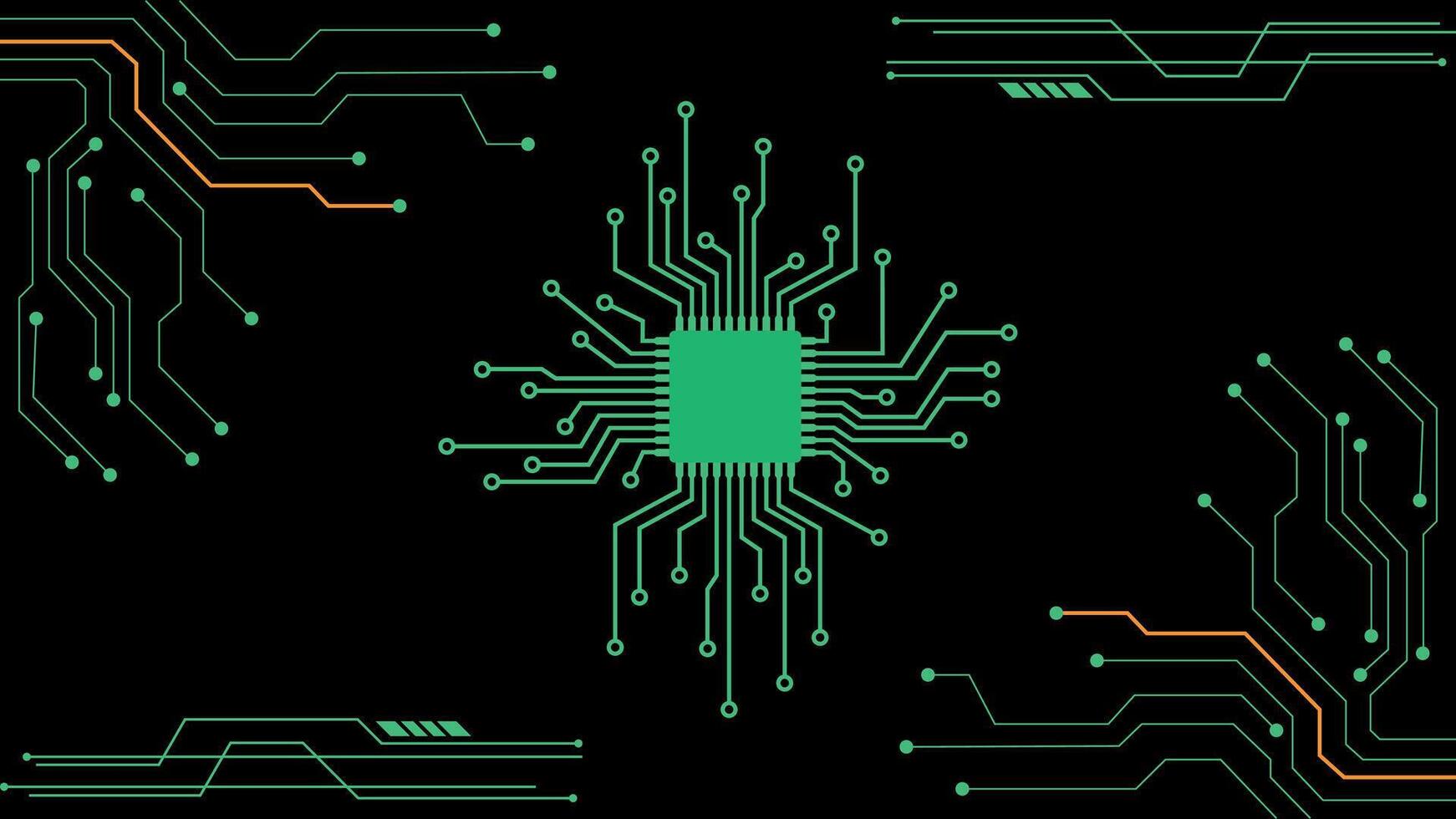 Artificial intelligence, cyber-circuits, future technology concepts vector