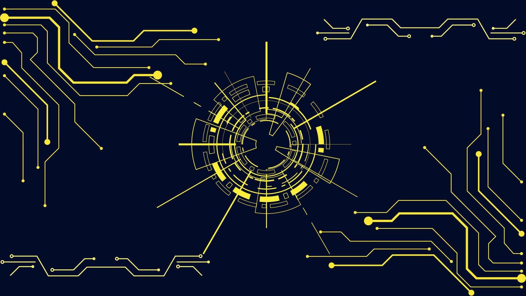 Artificial intelligence, cyber-circuits, future technology concepts vector