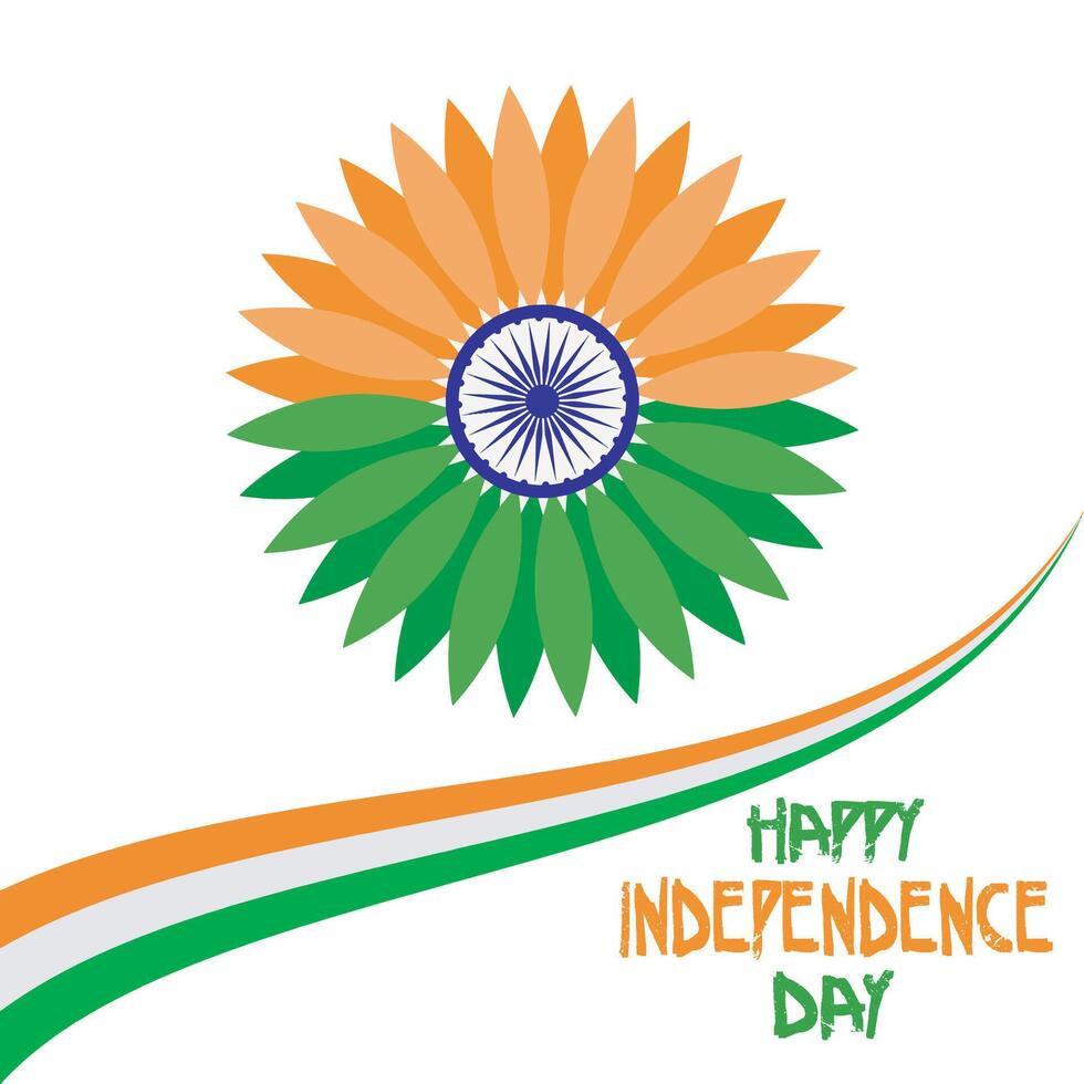 Happy Independence day of India festival vector