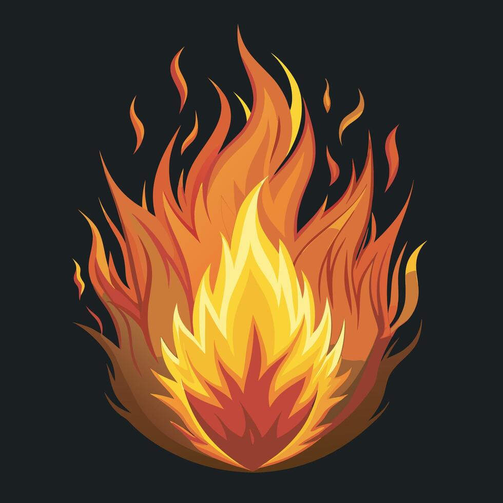 Fire effect on black background1 vector