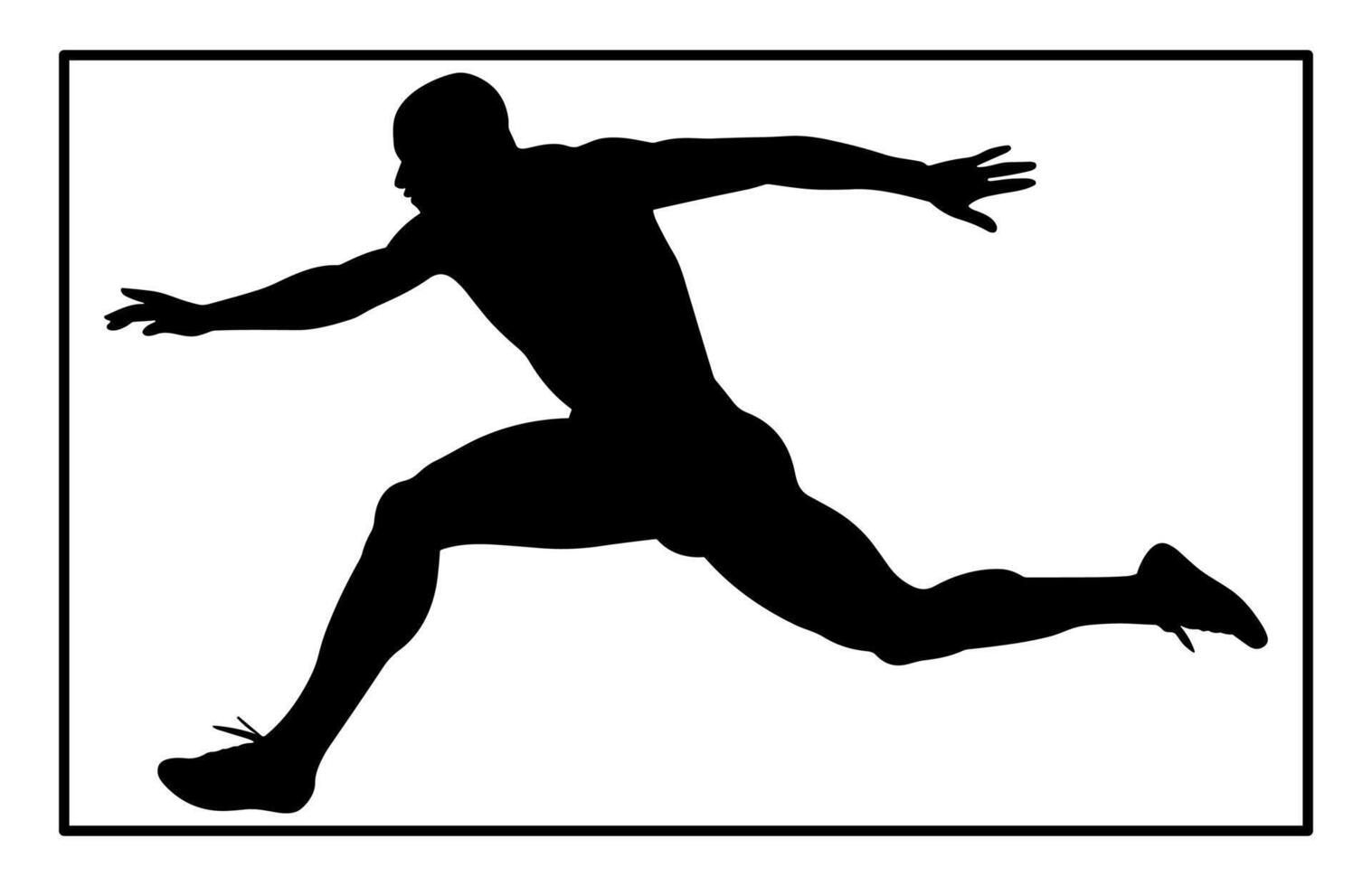 Hurdler Silhouette on white background vector