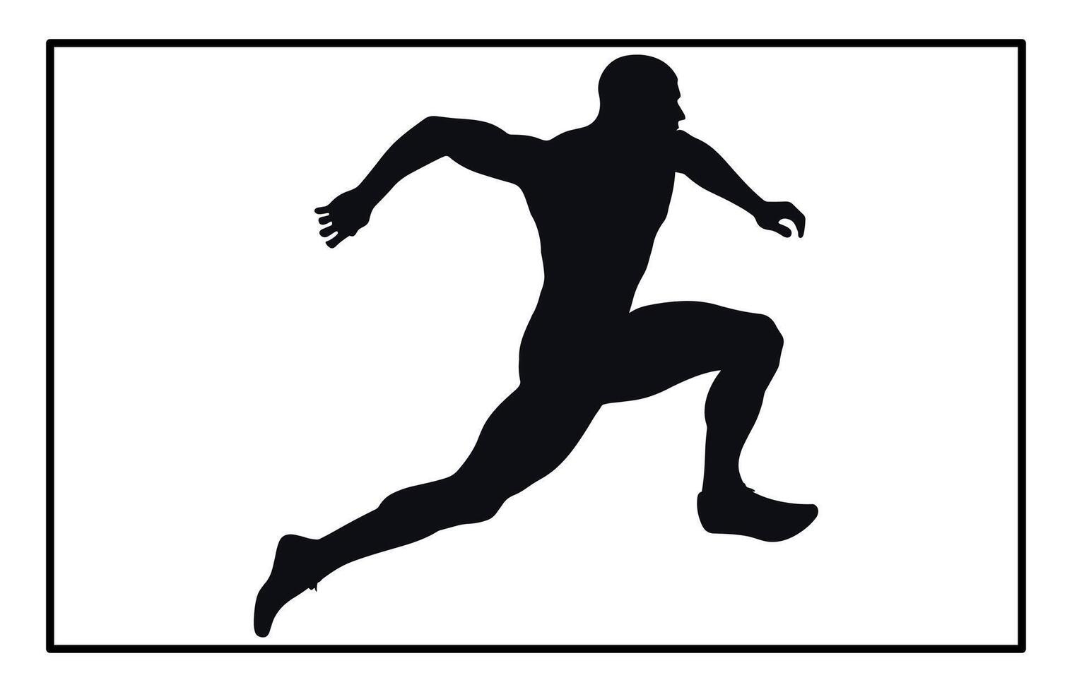 Hurdler Silhouette on white background vector