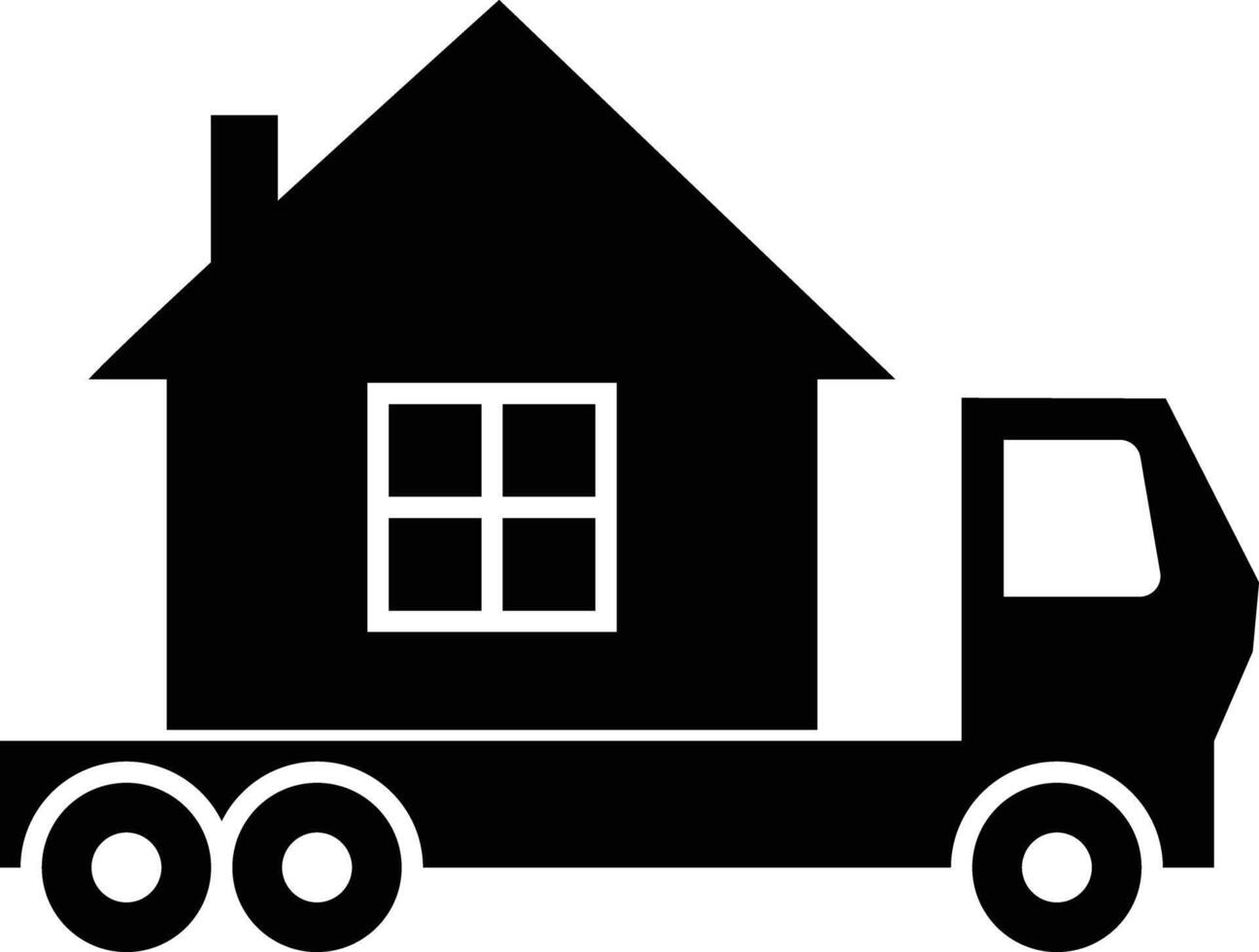 Moving home icon. Home delivery truck sign. flat style. vector