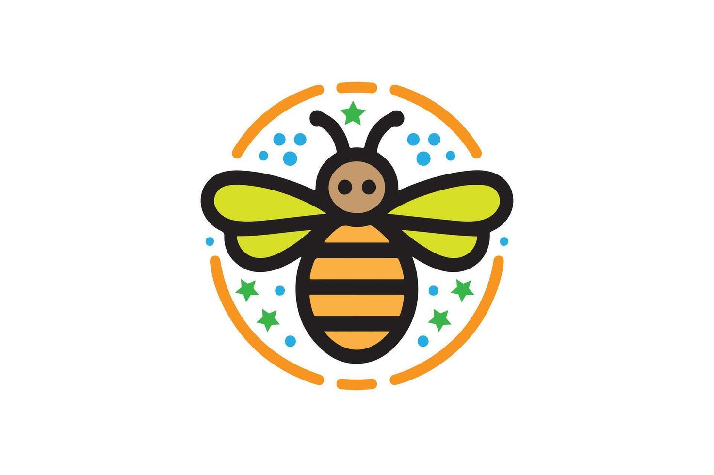 Bee , illustration isolated, on a white background, vector
