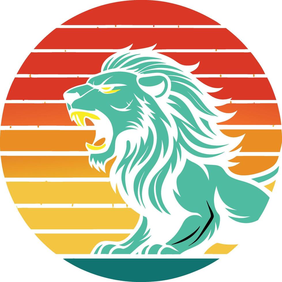 lion head illustration vector
