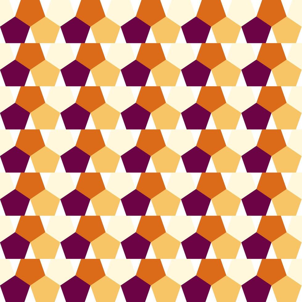 autumn seamless pattern polygon 6 sides fall shades color vector