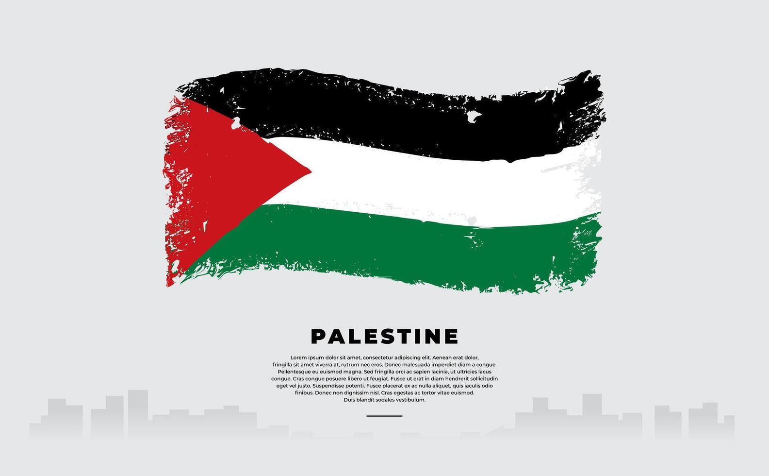 Flag of Palestine country in grunge style. abstract concept flag background. EPS 10. vector