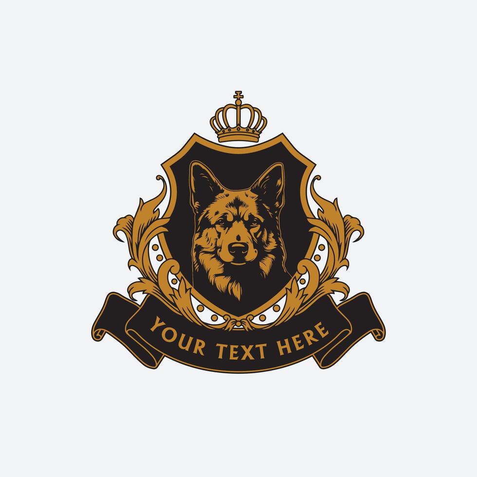 Royal dog logo vector