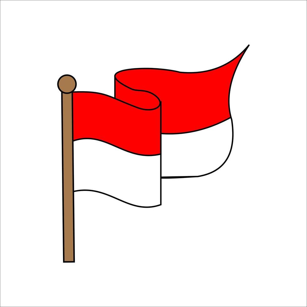 Indonesian Flag Decoration Element vector