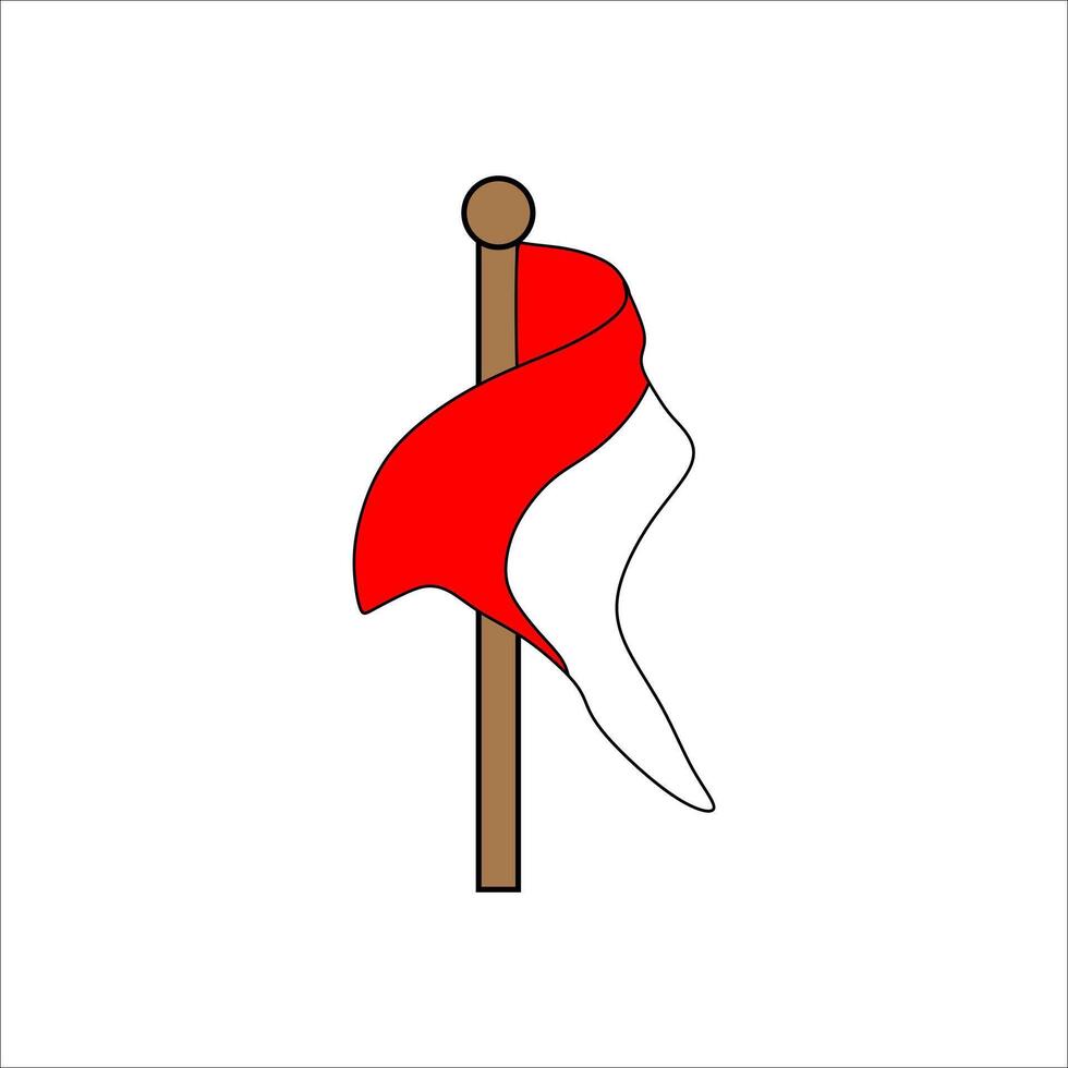 Indonesian Flag Decoration Element vector