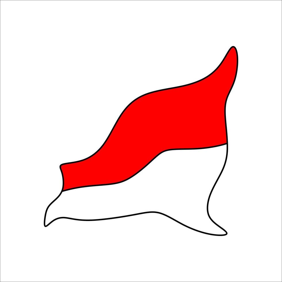 Indonesian Flag Decoration Element vector