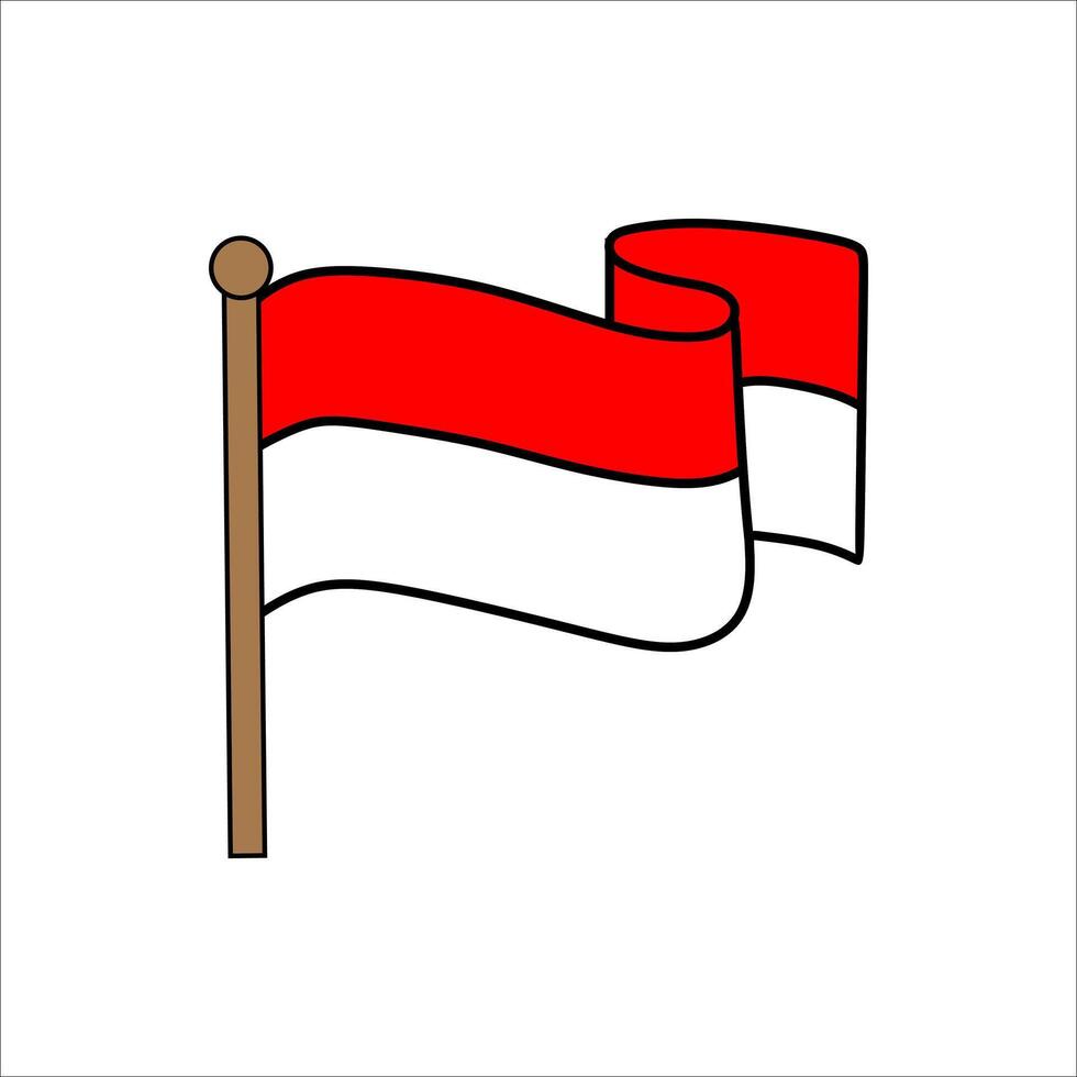 Indonesian Flag Decoration Element vector