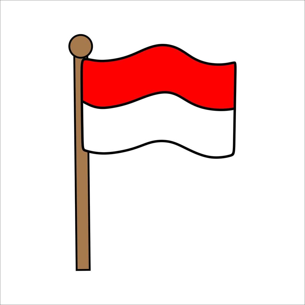 Indonesian Flag Decoration Element vector