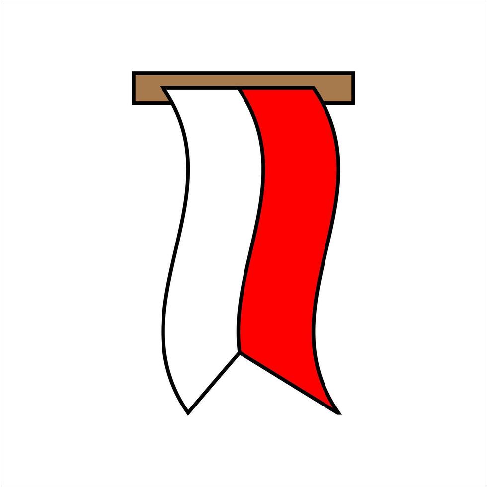Indonesian Flag Decoration Element vector