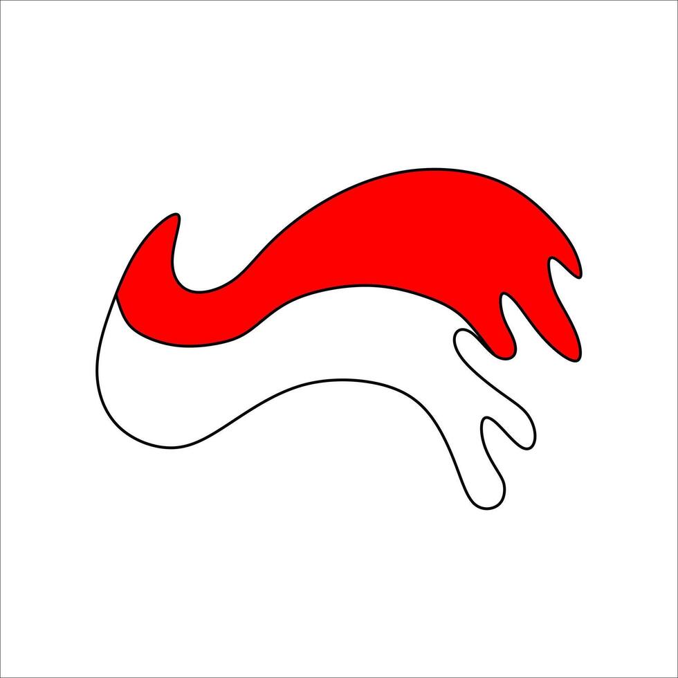 Indonesian Flag Decoration Element vector