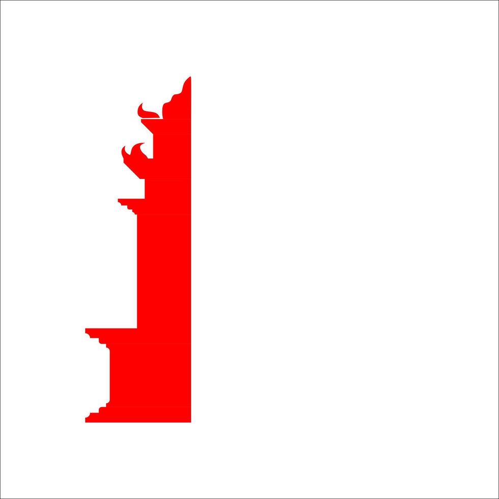 Linear indonesian independence day icon illustration vector