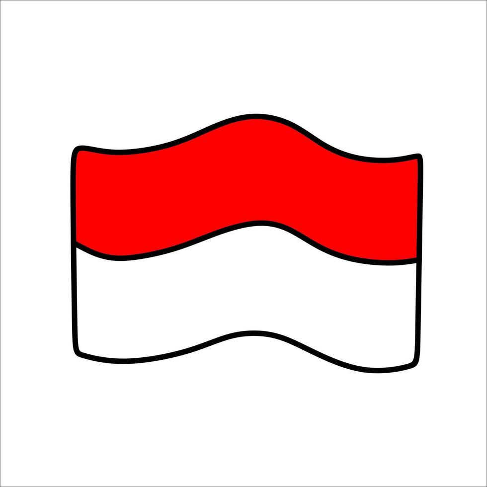 Indonesian Flag Decoration Element vector