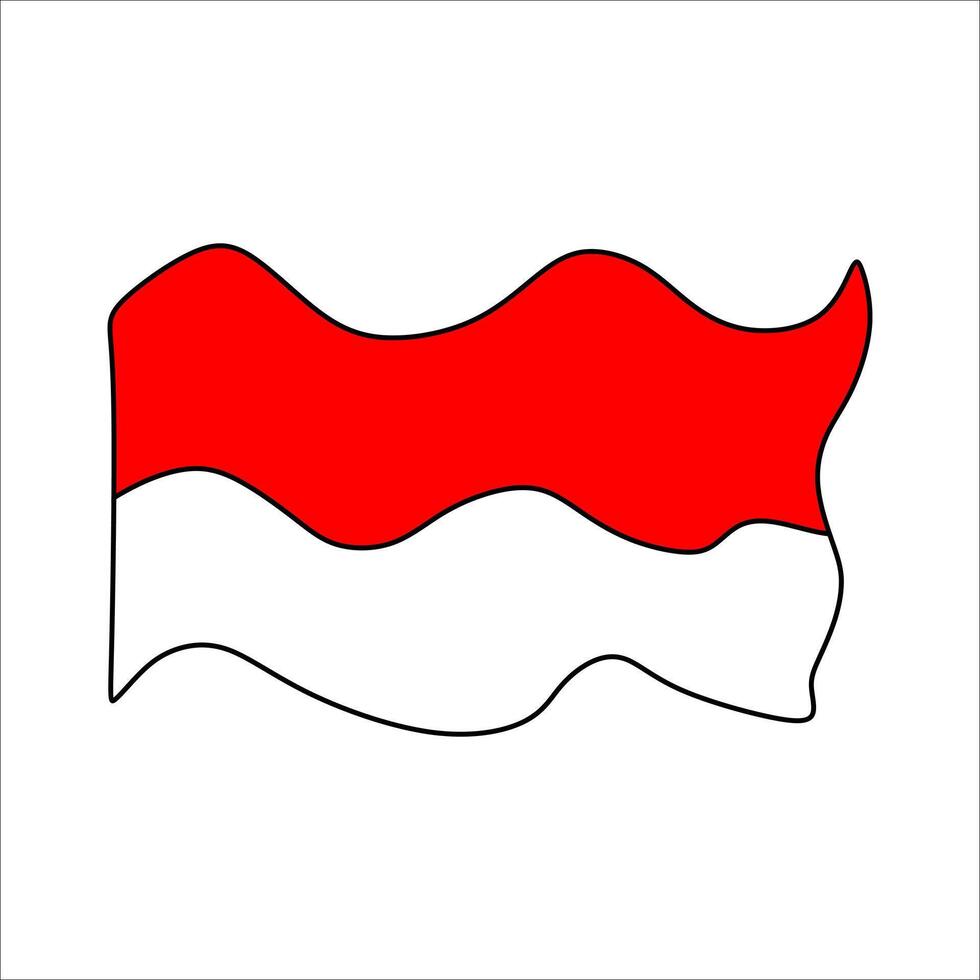 Indonesian Flag Decoration Element vector
