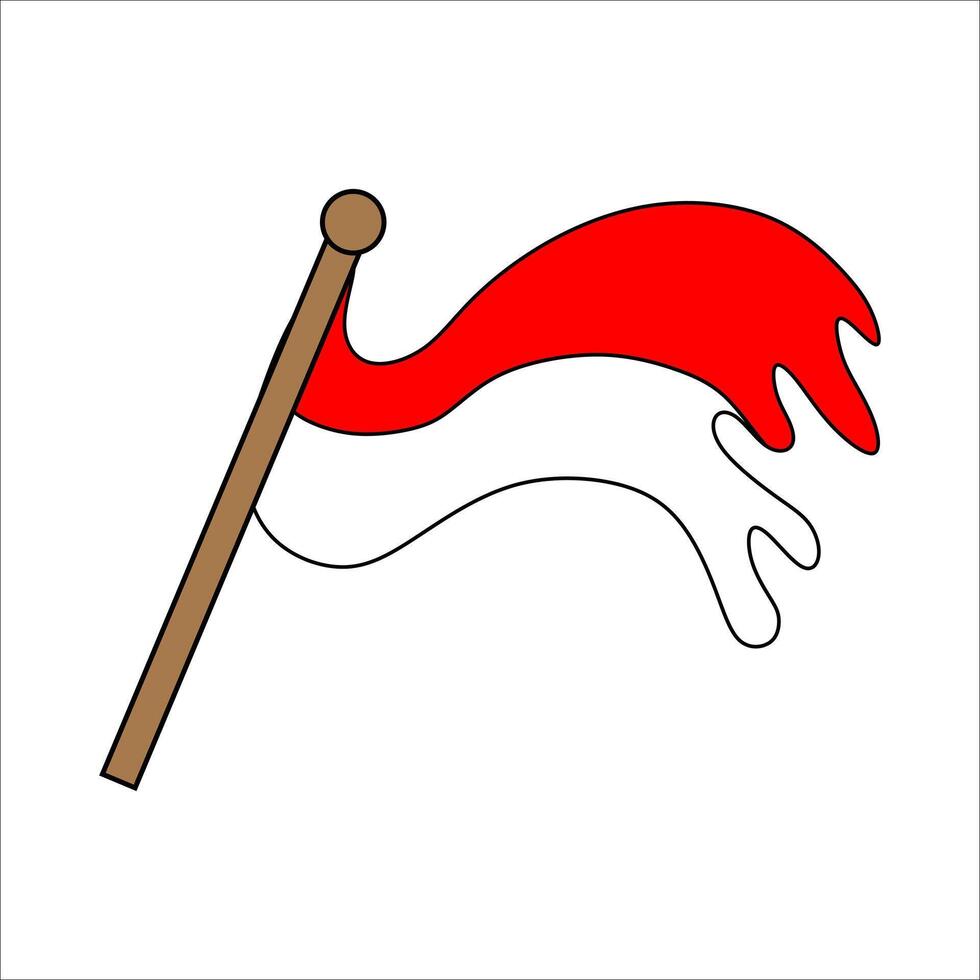 Indonesian Flag Decoration Element vector