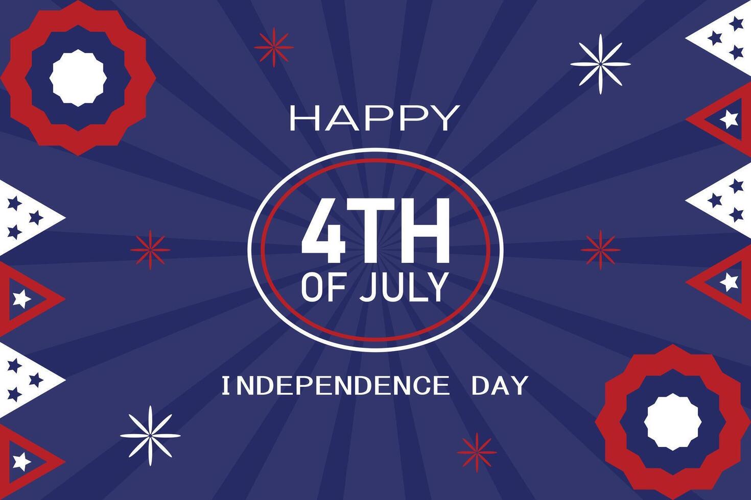 USA independence day element background vector