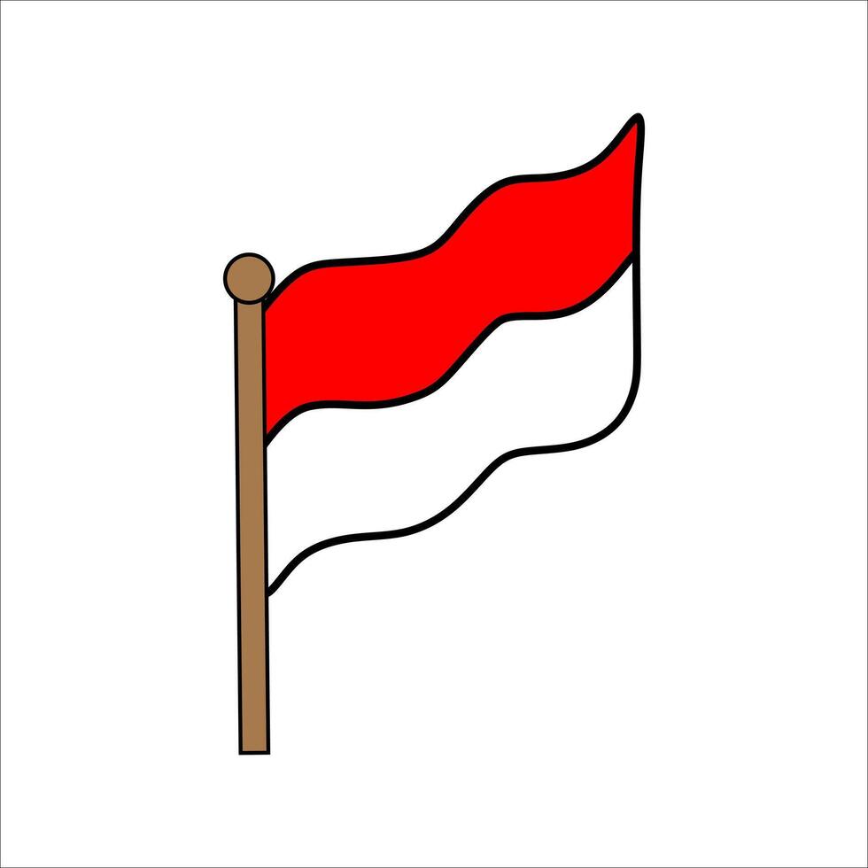 Indonesian Flag Decoration Element vector