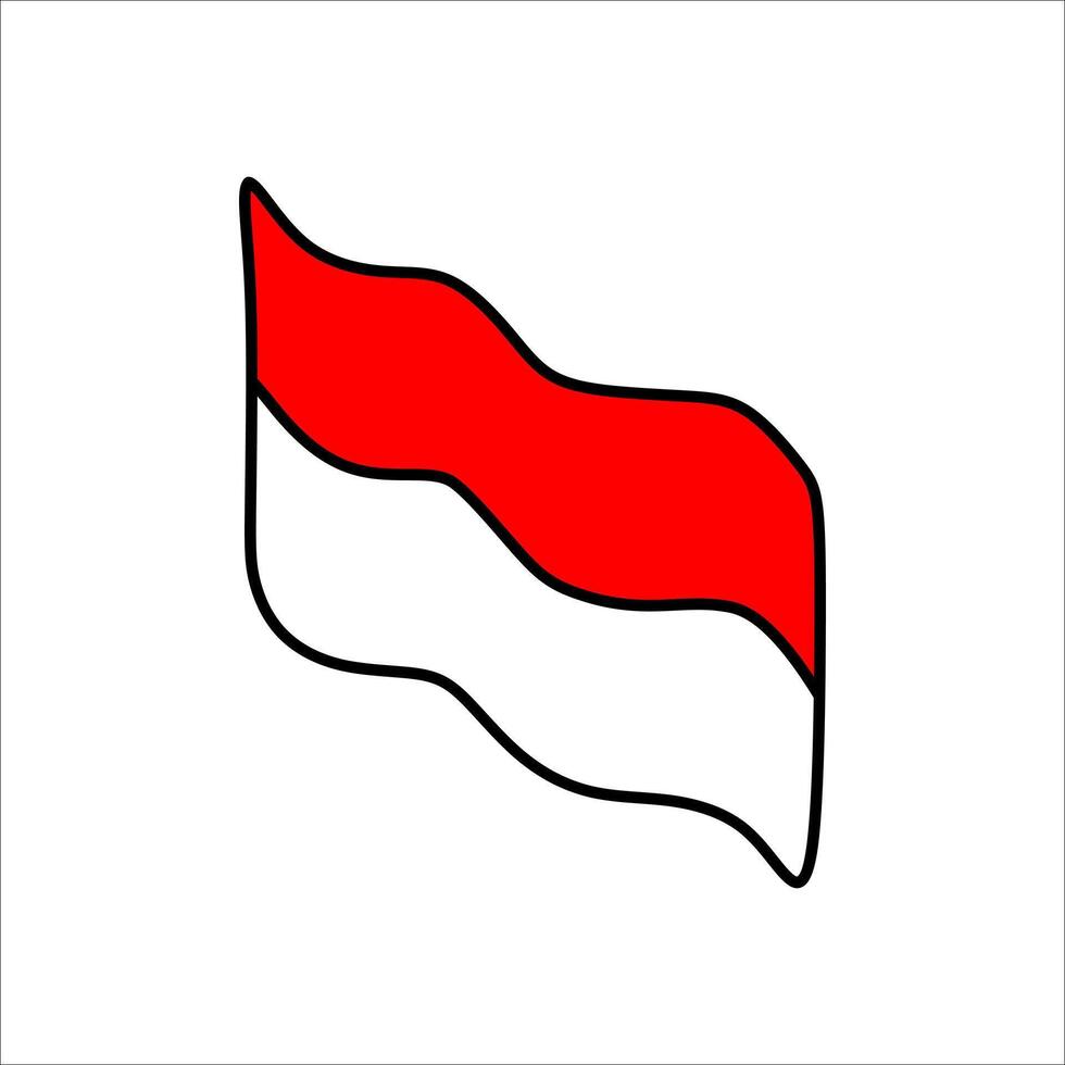 Indonesian Flag Decoration Element vector