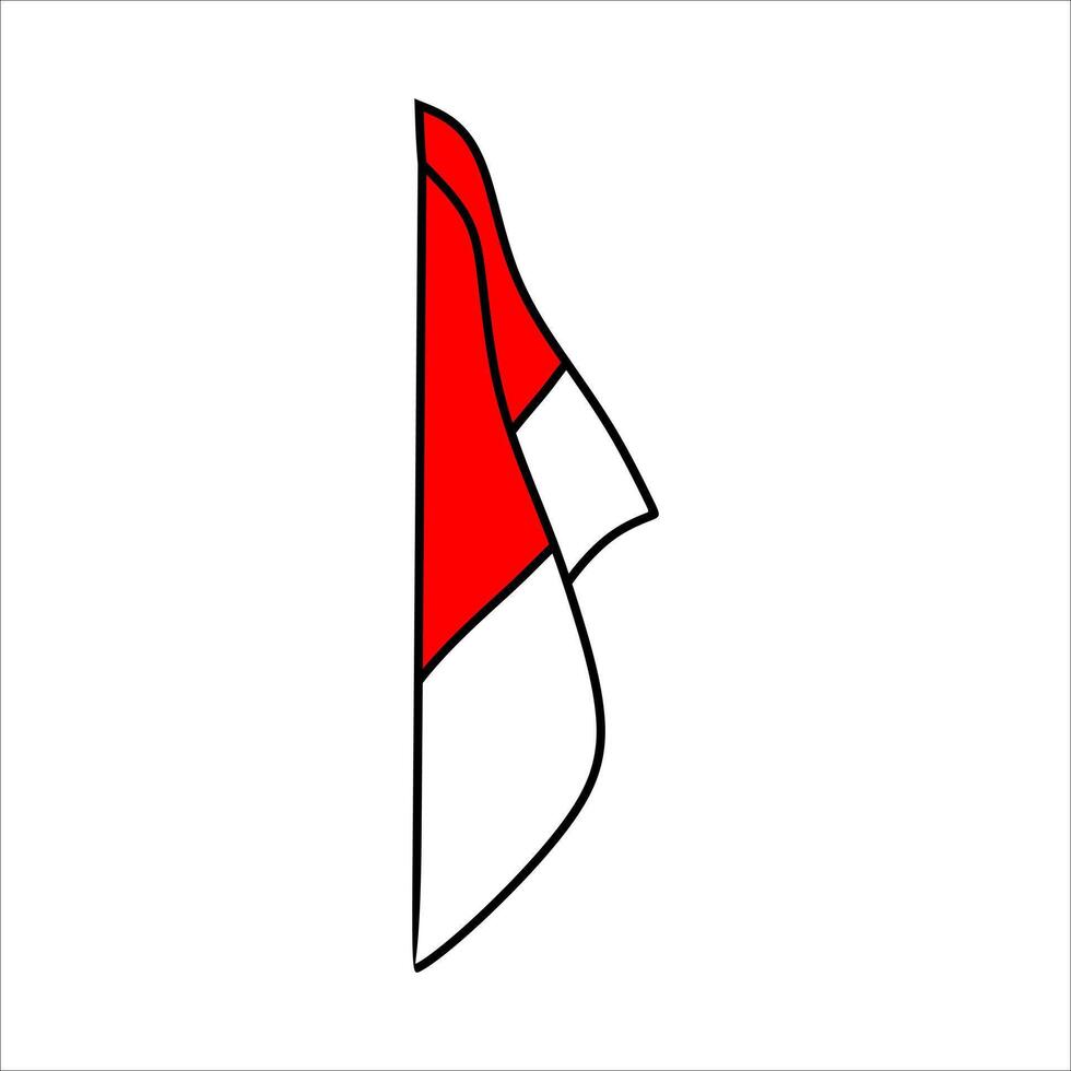 Indonesian Flag Independence Day Element vector